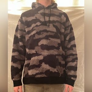 Men’s Open Trails Fluffy Hoodie - Grey Camo - XL